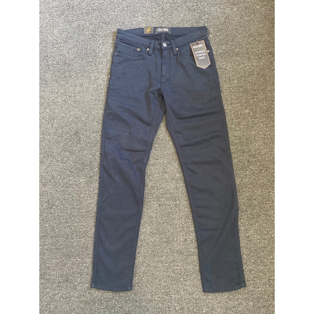 DU/ER No Sweat Slim Pants Navy Mens 30x32 Technical Fabric Outdoors Hiking NEW